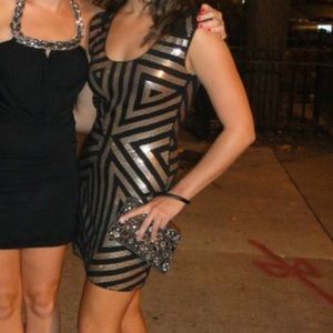 Black & Gold sequin dress